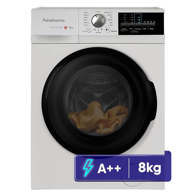 ماشین لباسشویی 8 کیلوگرم  اتوماتیک پاکشوما مدل i8w